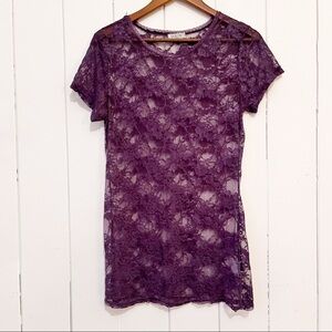 Guilty! Purple Lace T-shirt. Size Large.